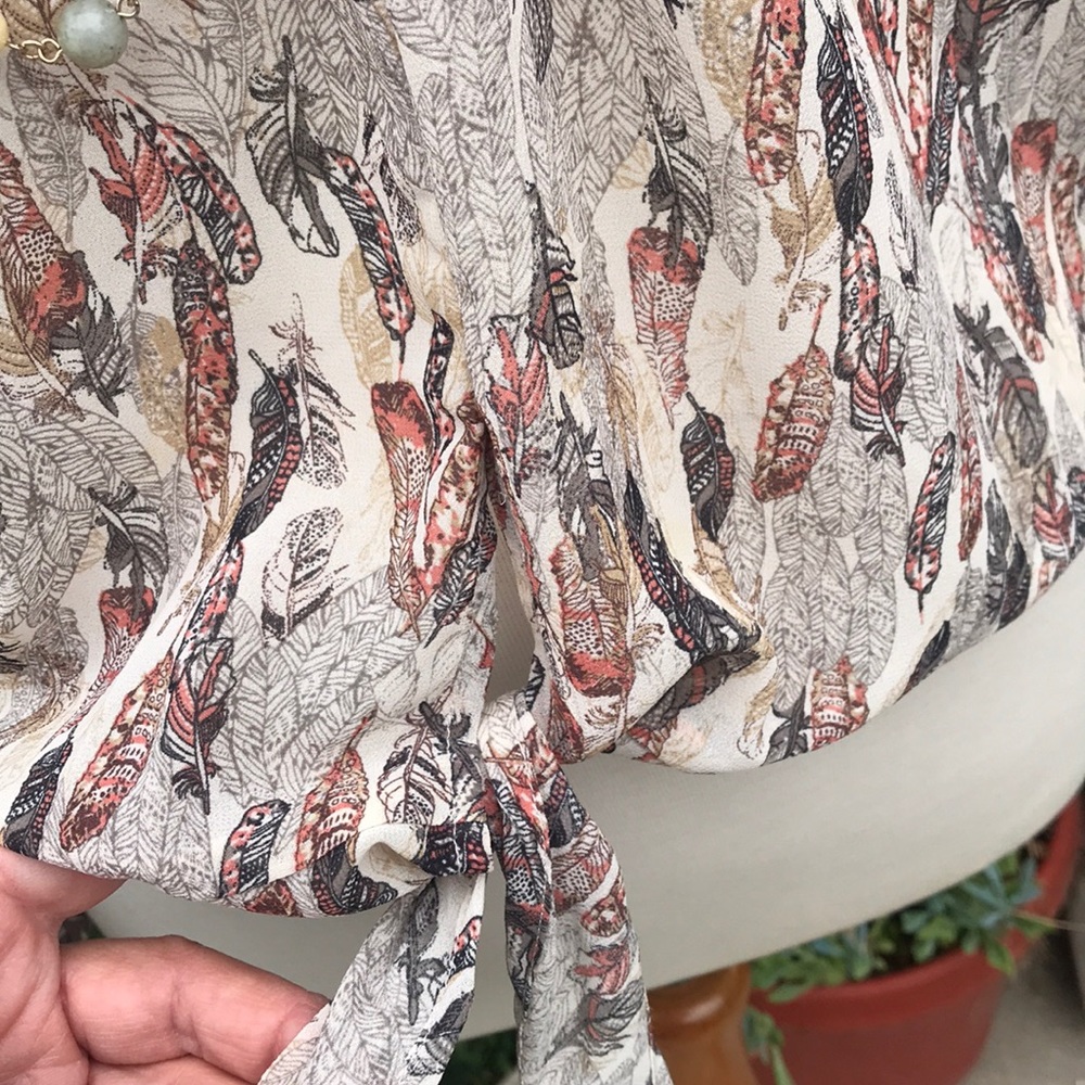 American Rag front tie blouse - Picture 4 of 5